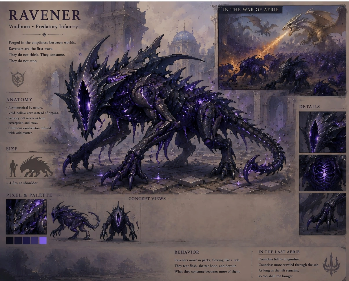 Ravener — Voidborn Predatory Infantry archive poster